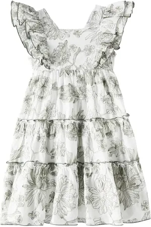 Tartine Et Chocolat Vestido de algodón floral con volantes