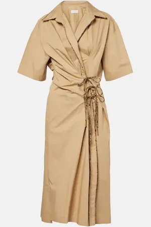 DRIES VAN NOTEN Vestido envolvente de algodón