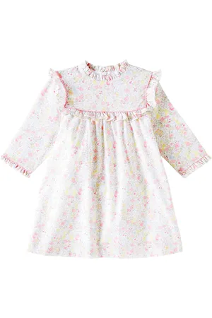 La Coqueta Vestido Cuadras de algodón con volantes
