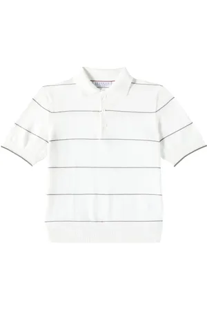 Brunello Cucinelli Polo de algodón a rayas