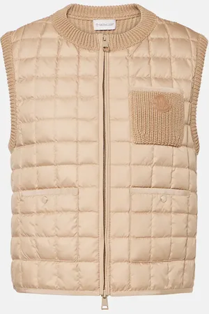 Moncler Chaleco de plumas de mezcla de algodón