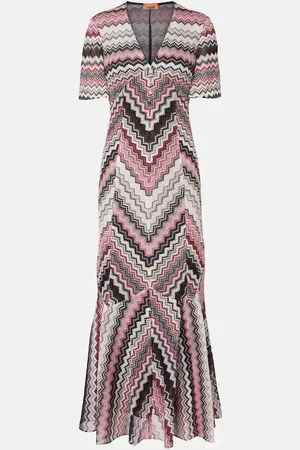 Missoni Vestido midi de lamé en zigzag
