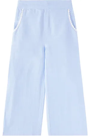 Louise Misha Pantalones Flor de chambray de algodón