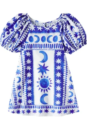 FÁBULA Fábula Vestido Fases da Lua de algodón