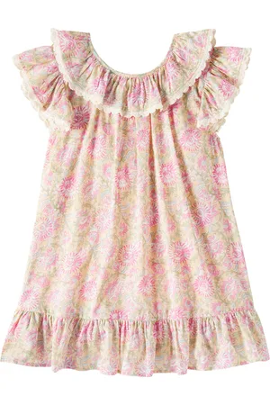 Louise Misha Vestido Natiya de gasa de algodón floral