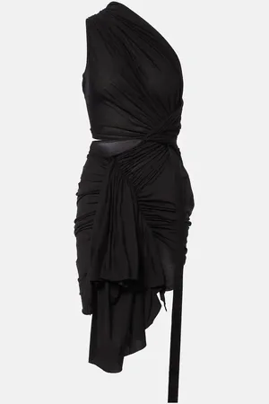 Rick Owens Vestido midi Fog DRKSHDW de algodón