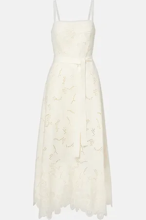 Elie saab Vestido largo con bordado inglés