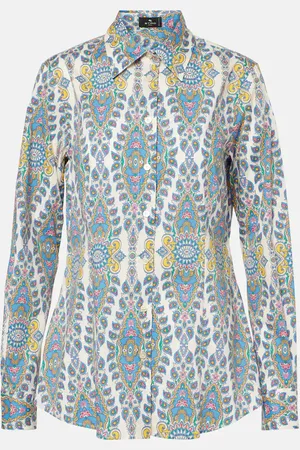 Etro Camisa en mezcla de algodón estampada