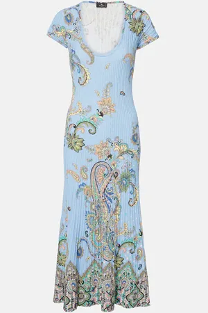 Etro Vestido midi en mezcla de algodón