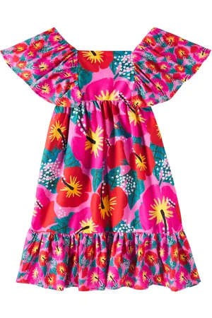 FÁBULA Fábula Vestido Chita Plim de algodón estampado