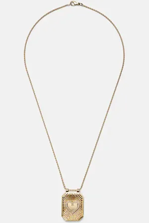 Marie Lichtenberg Collar Heart de oro de 18 ct con diamantes
