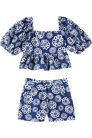FÁBULA Fábula Set de top y shorts de algodón floral