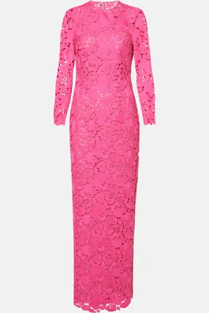 Oscar de la Renta Vestido de fiesta de guipur asimétrico