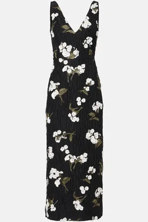 Erdem Vestido de cóctel de jacquard floral