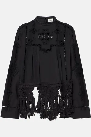 Isabel Marant Blusa Severine de macramé de algodón