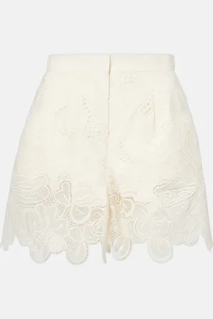 Elie saab Shorts con bordado inglés