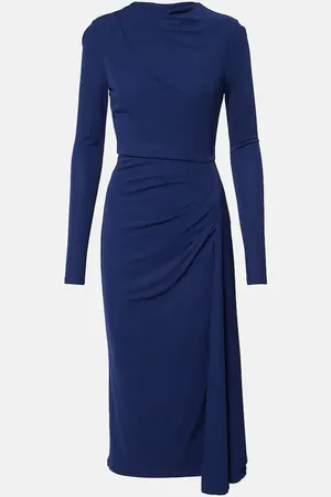 Erdem Vestido midi de crepé drapeado