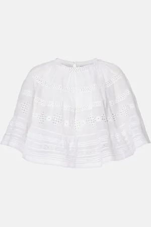 Marant Etoile Top Dilama de gasa de algodón con encaje