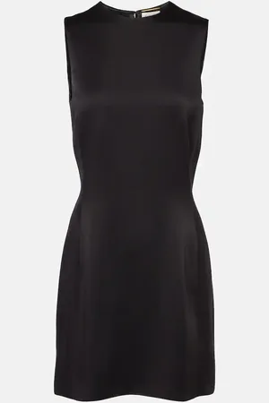 Saint Laurent Vestido recto de crepé satén