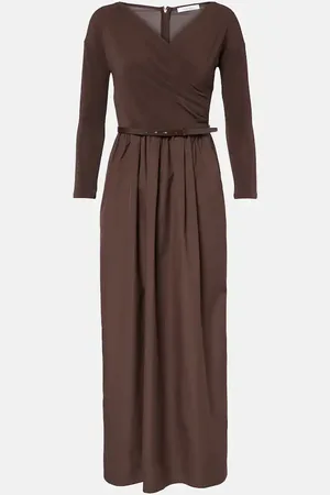 Max Mara Vestido largo Kaiser con cinturón