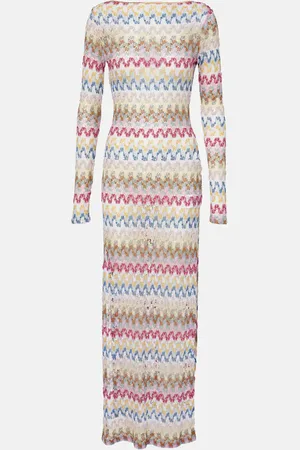 Missoni Vestido largo de croché a rayas