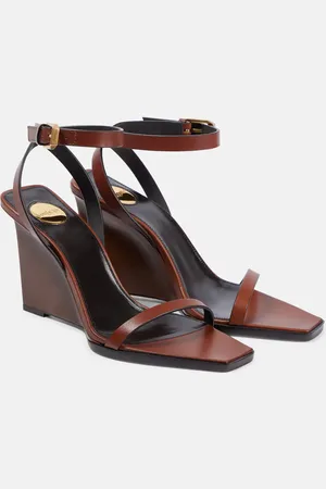 Saint Laurent Sandalias con cuña May 90 de piel