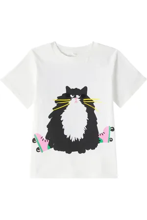Stella McCartney Camiseta en jersey de algodón estampada