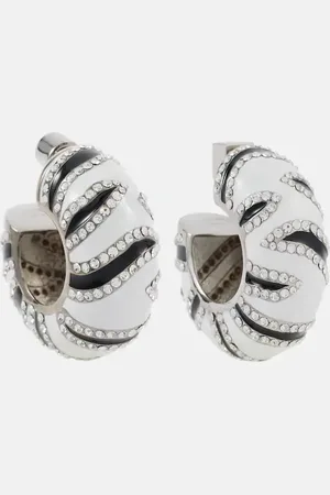 Jacquemus Pendientes de aro Zebra con cristales