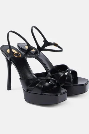Saint Laurent Sandalias con plataforma Debbie 85 de piel