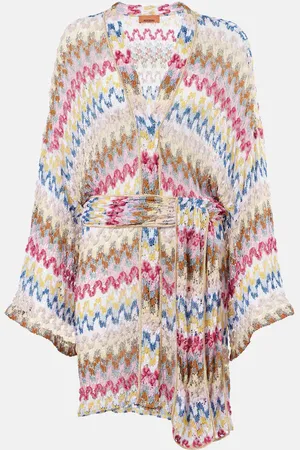 Missoni Cárdigan envolvente de croché en zigzag