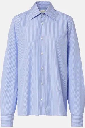 Saint Laurent Camisa Cassandre de popelín de algodón