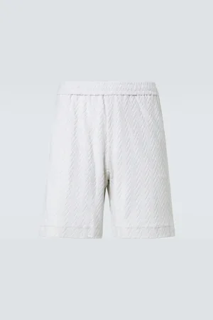 Missoni Shorts de felpa de mezcla de algodón en zigzag