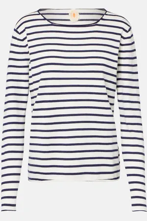 Jardin des Orangers Camiseta de algodón, seda y cachemir a rayas