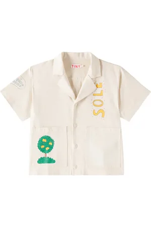 Tiny Cottons Camisa Artsy Tree de sarga de algodón
