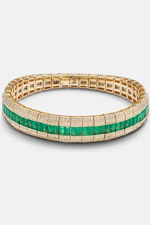 Shay Pulsera Scales de oro de 18 ct con diamantes y esmeraldas