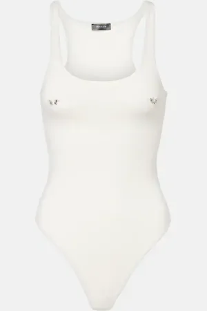 MUGLER Body de algodón adornado