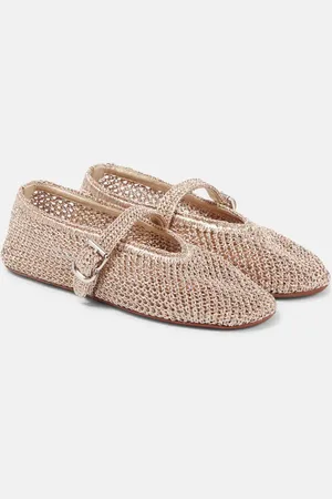 Alaïa Alaïa Bailarinas de malla metalizadas
