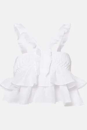 Marant Etoile Top Daliana de mezcla de algodón con volantes