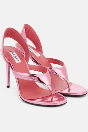Alaïa Alaïa Sandalias Infradito 90 de piel metalizada