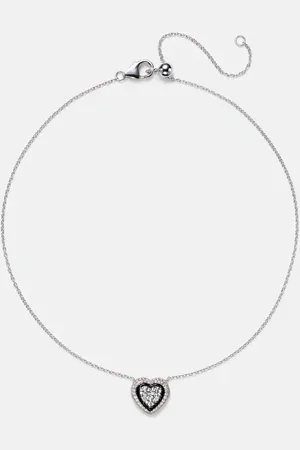 Kamyen Collar con colgante Heart de oro blanco de 18 ct con diamantes