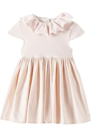 Donsje Bebé - vestido Brielle en mezcla de algodón con volantes