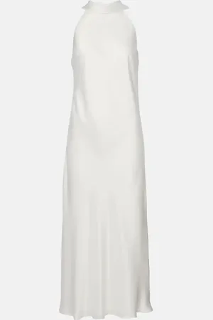 GALVAN Vestido midi de novia Sienna de satén