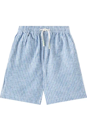 Louise Misha Shorts Obiki de lino y algodón a rayas