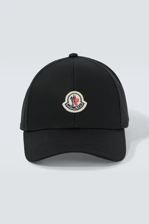 Moncler Gorra de gabardina de algodón con logo