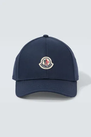 Moncler Gorra de gabardina de algodón con logo