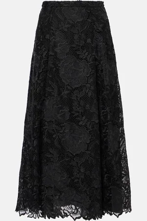 Erdem Falda midi de encaje floral