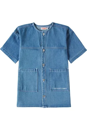 Tiny Cottons Vestido en denim con logo