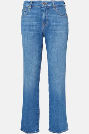 7 for all Mankind Jeans rectos Calie de tiro medio