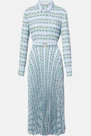 Tory Burch Vestido midi de sarga estampado