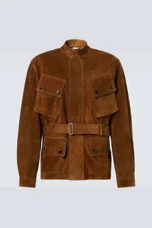 Dunhill Chaqueta utilitaria de ante con cinturón